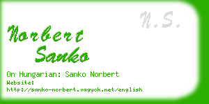 norbert sanko business card